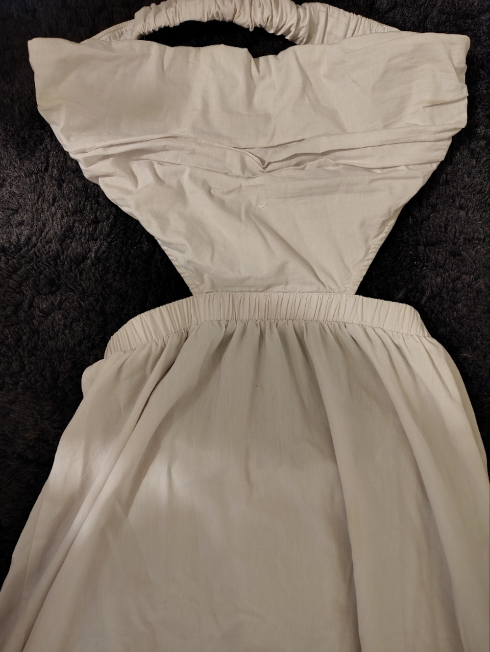 Forever 21 Cream Elastic Waist Skirt